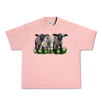 Salmon baby sheeps with daisies Urban Heavy Tee - LillyAllenDesigns