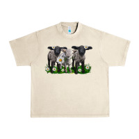 Sandshell baby sheeps with daisies Urban Heavy Tee - LillyAllenDesigns