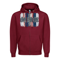 Burgundy new york baseball team spirit brushstrokes Zipper Hoodie - Artiststas