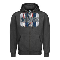 Charcoal Heather new york baseball team spirit brushstrokes Zipper Hoodie - Artiststas