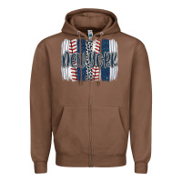 Chestnut new york baseball team spirit brushstrokes Zipper Hoodie - Artiststas