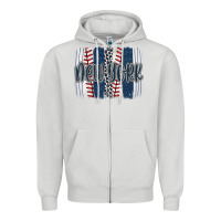 Dove Grey new york baseball team spirit brushstrokes Zipper Hoodie - Artiststas