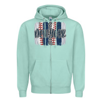 Seafoam new york baseball team spirit brushstrokes Zipper Hoodie - Artiststas