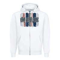 White new york baseball team spirit brushstrokes Zipper Hoodie - Artiststas