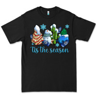 Black tis the season christmas tree  cake winter and snowman Premium Tee - AdoDesignShop