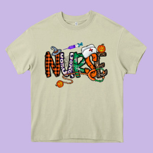 Nurse Halloween Heavy Core Tee Designed By Cowhidedigitalart