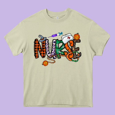 Nurse Halloween Heavy Core Tee Designed By Cowhidedigitalart