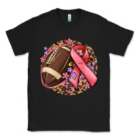 Black breast cancer ribbon and american football Classic Tee - MaliasSmallBusiness