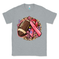 Heather Grey breast cancer ribbon and american football Classic Tee - MaliasSmallBusiness