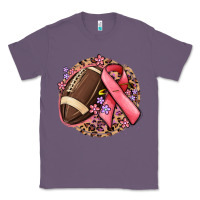 Lavender breast cancer ribbon and american football Classic Tee - MaliasSmallBusiness