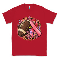 Red breast cancer ribbon and american football Classic Tee - MaliasSmallBusiness