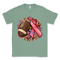 Sage breast cancer ribbon and american football Classic Tee - MaliasSmallBusiness