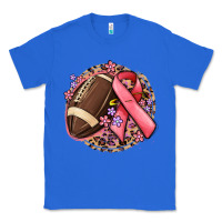 True Royal breast cancer ribbon and american football Classic Tee - MaliasSmallBusiness
