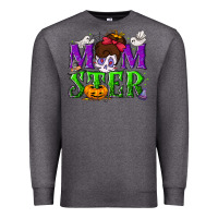 Charcoal Heather Momster Halloween Premium Sweatshirt - NancyCooperArtShop