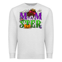 Oatmeal Heather Momster Halloween Premium Sweatshirt - NancyCooperArtShop