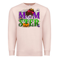 Pale Pink Momster Halloween Premium Sweatshirt - NancyCooperArtShop