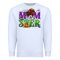 White Momster Halloween Premium Sweatshirt - NancyCooperArtShop