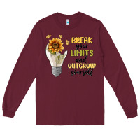 Burgundy break your limits Long Sleeve Tee - MaliasSmallBusiness
