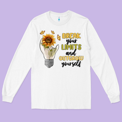 Break Your Limits Long Sleeve Tee Designed By Maliassmallbusiness