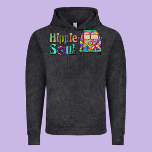 Hippie Soul Caravan Vintage Hoodie Designed By Barkaloodesign