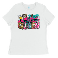 White crafting queen Ladies Tee - Zillion Design Studio