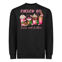 Black fueled by jesus and coffee Heavyweight Sweatshirt - MaliasSmallBusiness