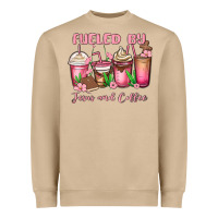 Mushroom fueled by jesus and coffee Heavyweight Sweatshirt - MaliasSmallBusiness