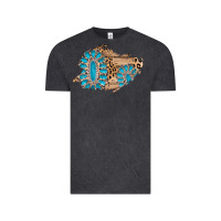 Vintage Black gemstone wood leopard patch Vintage Tee - AdoDesignShop