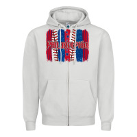 Dove Grey philadelphia baseball team spirit brushstrokes Zipper Hoodie - Artiststas