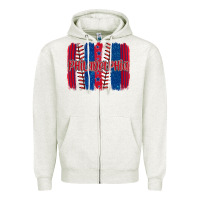 Oatmeal Heather philadelphia baseball team spirit brushstrokes Zipper Hoodie - Artiststas