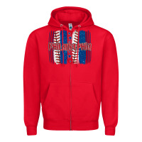 Red philadelphia baseball team spirit brushstrokes Zipper Hoodie - Artiststas