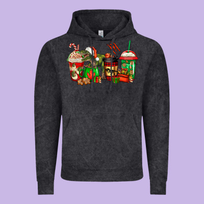 Trex Coffee Cups Vintage Hoodie Designed By Jasminsmagicworld