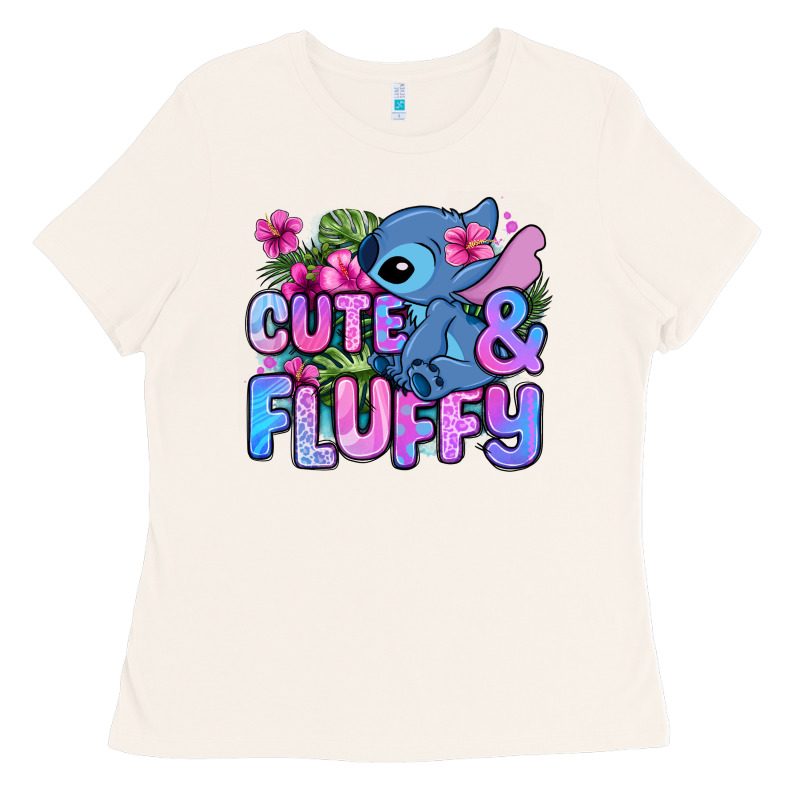 Cute And Fluffy Stitch Ladies Tee by Zillion Design Studio | Teevron