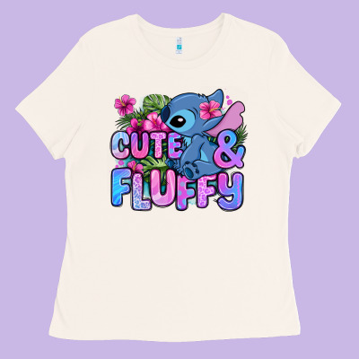 Cute And Fluffy Stitch Ladies Tee Designed By Zillion Design Studio