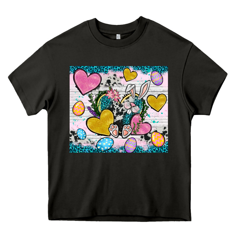 Easter Hearts Cowhide Tumbler Easter Day Heavy Core Tee by Neo Western | Teevron