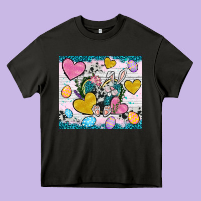 Easter Hearts Cowhide Tumbler Easter Day Heavy Core Tee Designed By Neo Western