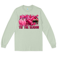 Matcha Tis' the season Football Breast Cancer Long Sleeve Tee - NancyCooperArtShop