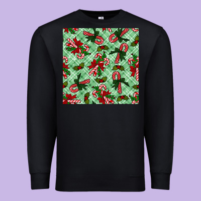 Christmas Candy Cane Premium Sweatshirt Designed By Nancycooperartshop
