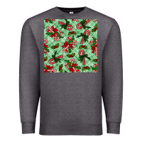 Charcoal Heather Christmas candy cane Premium Sweatshirt - NancyCooperArtShop