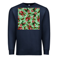 Navy Christmas candy cane Premium Sweatshirt - NancyCooperArtShop