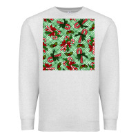 Oatmeal Heather Christmas candy cane Premium Sweatshirt - NancyCooperArtShop