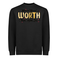 Black know your worth Heavyweight Sweatshirt - MaliasSmallBusiness