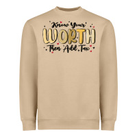 Mushroom know your worth Heavyweight Sweatshirt - MaliasSmallBusiness