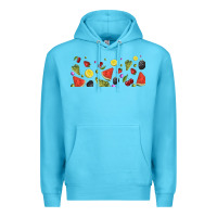 Ocean Blue summer fruits Premium Hoodie - TumblerDesignByShophia