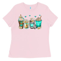 Bubblegum Pink daisy coffee cups Ladies Tee - Zillion Design Studio