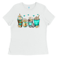 White daisy coffee cups Ladies Tee - Zillion Design Studio