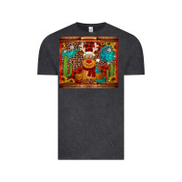 Vintage Black western christmas reindeer Vintage Tee - Jasminsmagicworld
