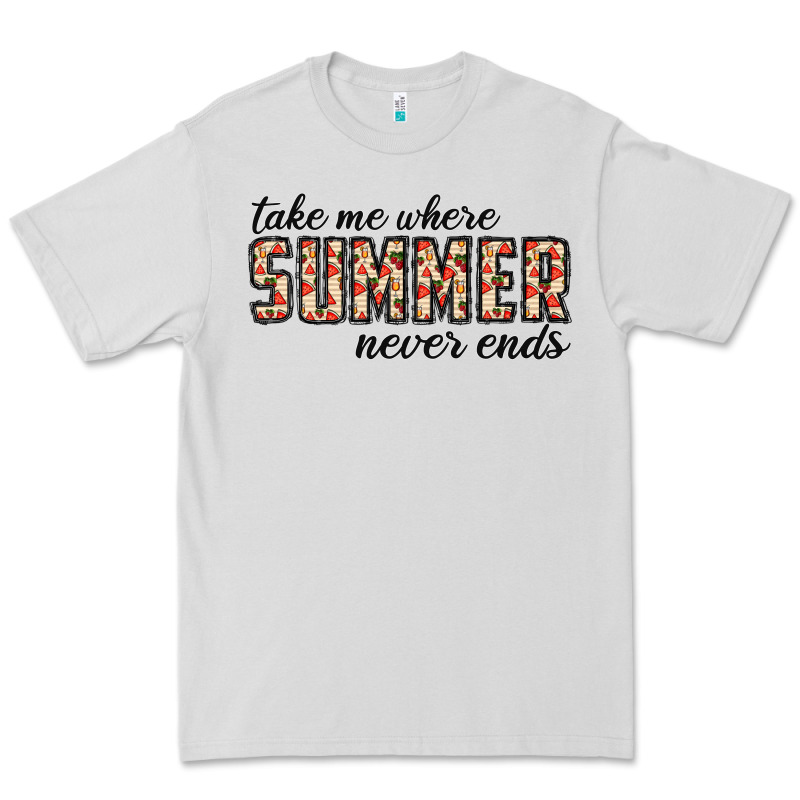 Take Me Where Summer Never Ends Premium Tee by CowhideDigitalArt | Teevron