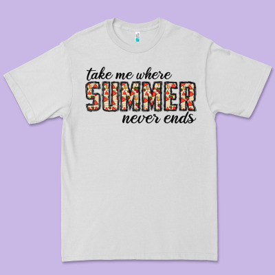 Take Me Where Summer Never Ends Premium Tee Designed By Cowhidedigitalart
