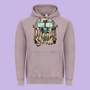 Hippie Soul Caravan Vintage Hoodie Designed By Barkaloodesign